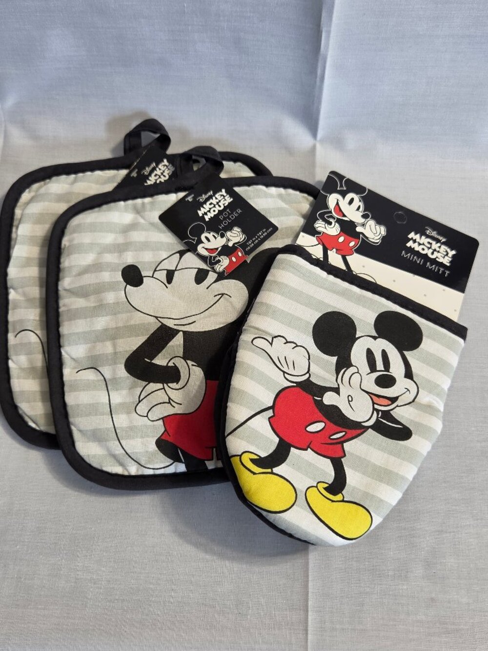 Disney MICKEY MOUSE Pot Holder & Mini Oven Mitt hot pad Glove
